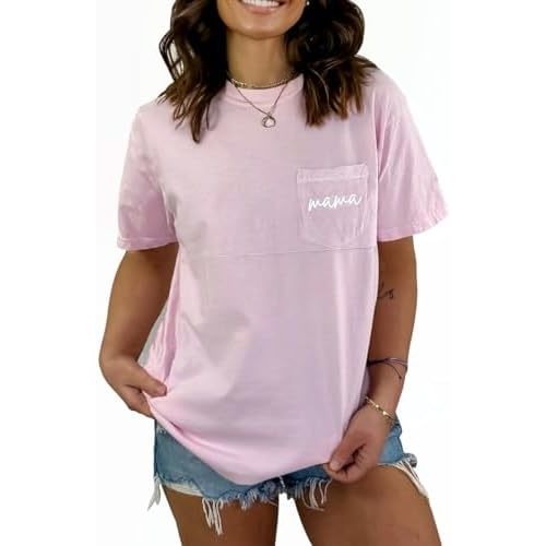 Comfort Breastfeeding Shirts for Women Mama Zipper Nursing Tops Distressed Pregnancy Clothes with Pocket