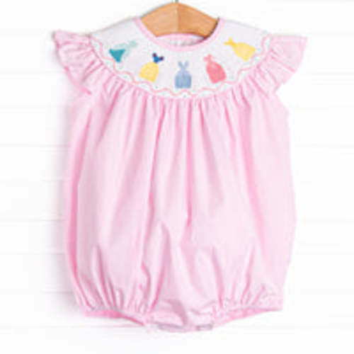 Dress-Up Dreams Smocked Bubble, Pink – Stitchy Fish