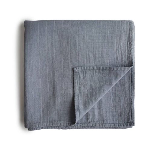 Mushie Muslin Swaddle Blanket Organic Cotton - Tradewinds