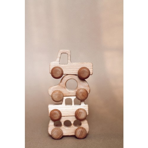 Set of 4 Wooden Cars - Etsy