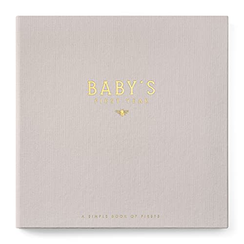 Lucy Darling Baby Memory Book, Luxury Baby First Year Book & Photo Album for Baby Boy/Girl, Keepsake Baby Books & Journals, Gender Neutral Memories & Milestone Book, Pregnancy Gift - Honey Bee