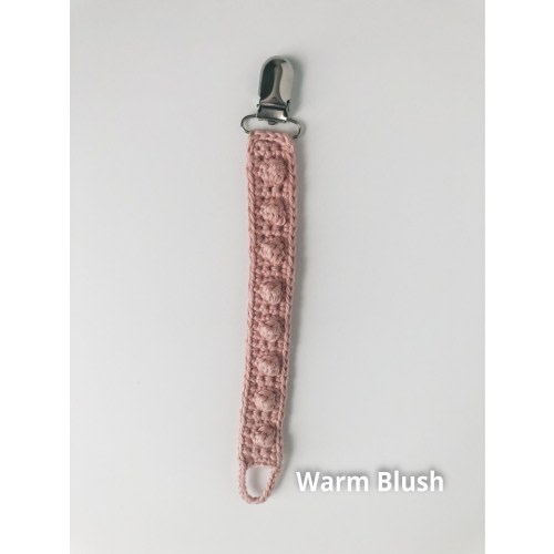 Boho Handmade Crochet Bobble Pacifier Clips