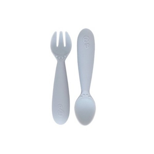 ezpz Mini Utensils - Pewter - 2pk
