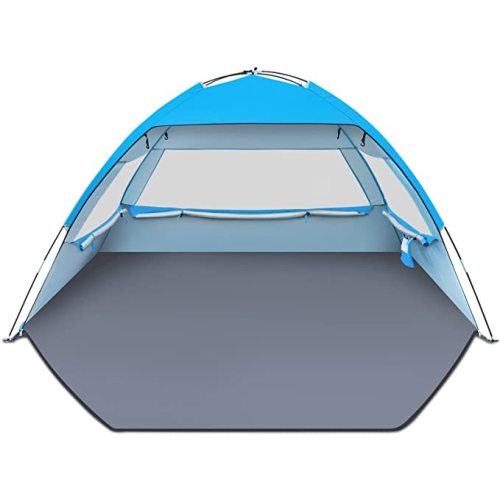 Gorich Beach Tent Sun Shelter for 3/4/6/8/10 Person with UPF 50＋ UV Protection, Lightweight & Easy Setup Beach Shade Canopy, Portable Beach Shade Tent Beach Cabana