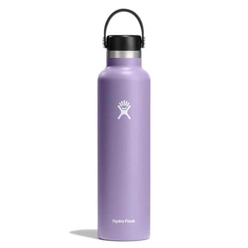 Hydro Flask Stainless Steel Standard Mouth Water Bottle with Flex Cap and Double-Wall Vacuum Insulation