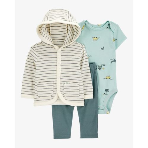 Baby 3-Piece Striped Hooded Pant Set - Carter's | Carter's