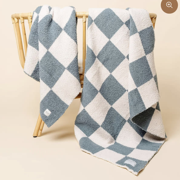 Chenille Blanket - Ocean Check - Small & Large