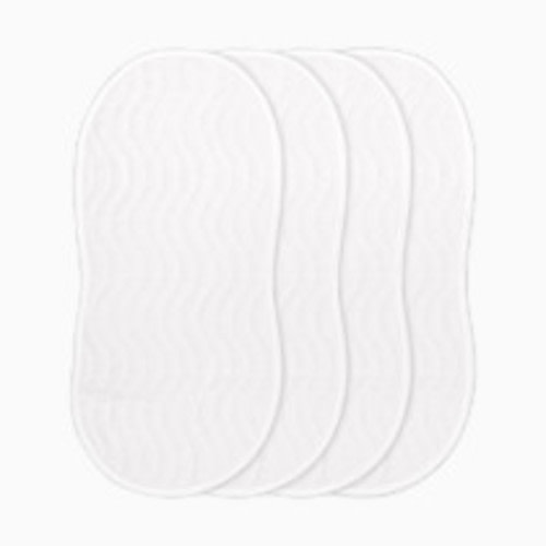 Ubbi Quilted Reusable Changing Pad Liners (4-Pack) - White, 0.3 X 12 X 28