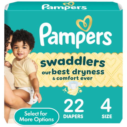 Pampers Baby Diaper Size 4 22 Count with Leak Guard and Wetness Indicator