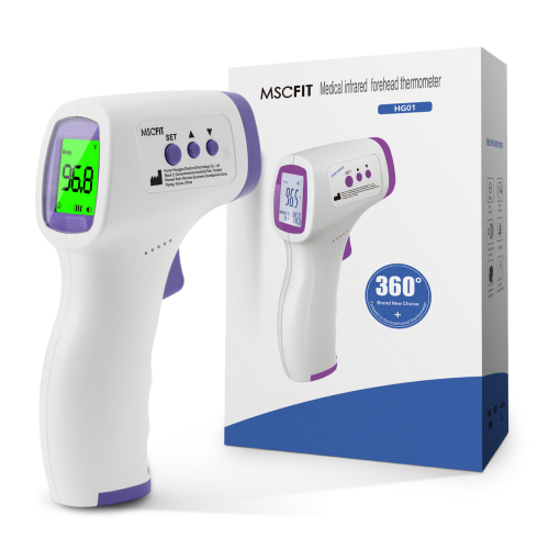 Forehead Digital Thermometer, Temperature Memory, Fast and Accurate Reading with Backlight LCD Screen, The Non-Contact Infrared Thermometer for Adults and Kids,Baby Thermometer for Fever