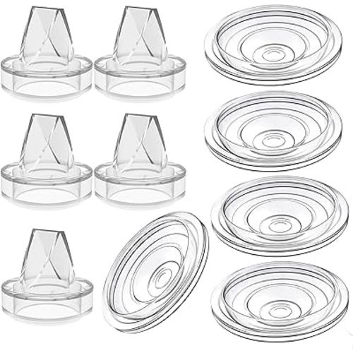 5Pack Silicone Diaphragm & 5Pack Silicone Duckbill Valve Compatible with S9 / S12 / S9Pro / S12Pro Wearable Breast Pump, Electric Breast Pump Replacement Parts Accessories(10Piece Set)
