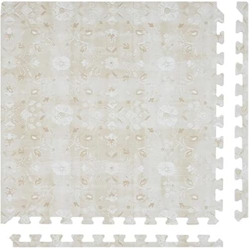 Baby Play Mat – 4x8 Chateau Gemma – Set of 8 Tiles – Cushioned EVA Foam Play Mat for Floor, Soft Interlocking Baby Crawling Mats for Hard Floors