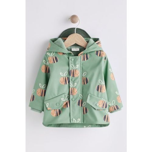 Sage Green Bee Baby Rubberised Coat