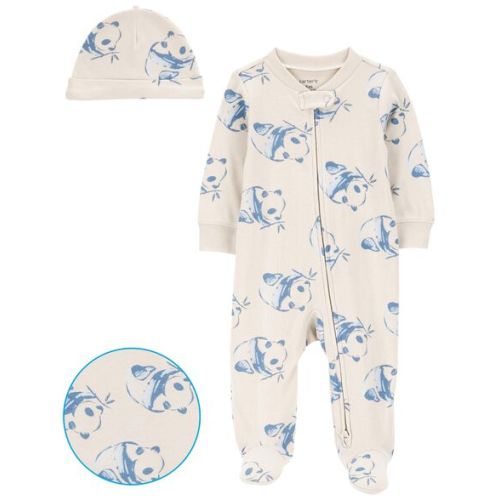 Baby Panda 2-Piece Sleep & Play Pajamas and Cap Set - Carter's | Carter's