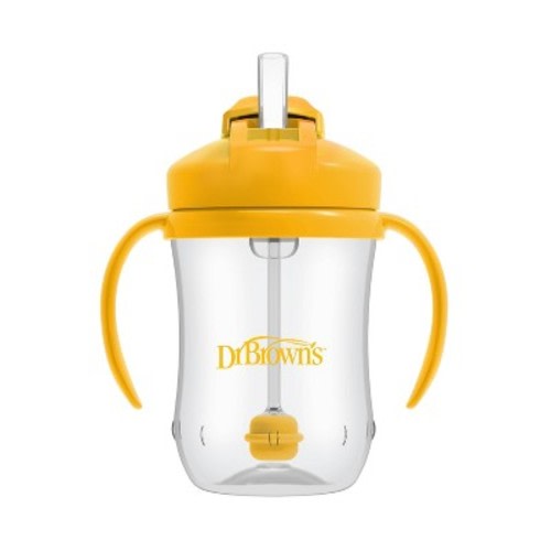 Dr. Brown's 8 fl oz Baby First Straw Cup, Color: Yellow