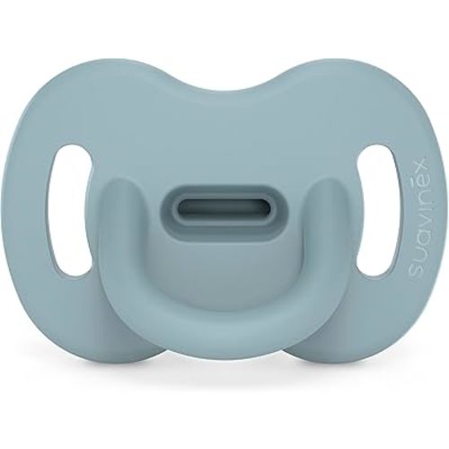 Color Essence SX PRO Silicone Baby Pacifier 1Pk, Made with 100% Soft Silicone, Baby Essentials Perfect for Breastfeeding Babies, Designed in Spain, 0-6 Mths, Immensity Blue