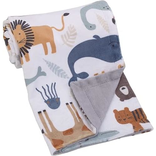 NoJo Zoo Animals Multi Character Super Soft Baby Blanket