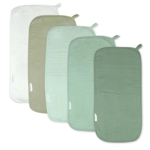 5-Pack Organic Cotton Multi-layer Woven Burp Cloths | Honest Baby Clothing