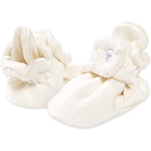 Burt's Bees Baby Baby Booties, Organic Cotton Adjustable Infant Shoes Slipper Sock