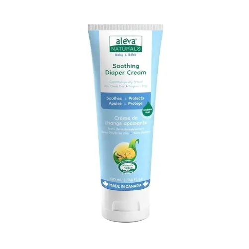 Aleva Naturals Soothing Baby Diaper Cream for Newborn and Toddlers, Fragrance-Free, Organic Shea Butter, Aloe Vera, Calendula Extracts and Sensitive Skin Friendly - 3.4 Fl Oz