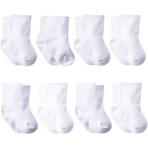 Gerber Baby 8-Pack Wiggle-Proof Jersey Ankle Socks