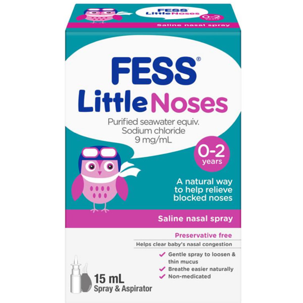 Buy Fess Little Noses Saline Nose Spray + Aspirator 15ml Online at Chemist Warehouse®