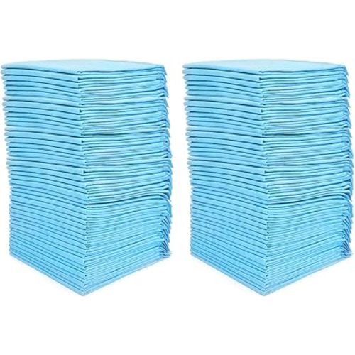 (100 Pads) CalPalmy Ultra Absorbency Pet Toilet Training Pads 18" x 13" Moisture Locking Technology Turns Liquid into Gel - Perfect for Rabbits and Guinea Pigs