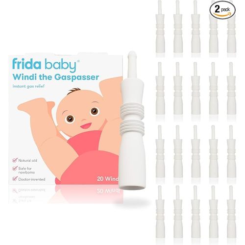 Frida Baby Windi Gas Passer, Baby Gas Relief, Made in USA, 100% Natural, Safe & Effective Instant Relief for Babies & Infants, 20ct
