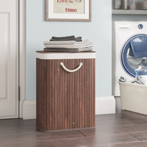 Rebrilliant Bamboo Rectangular Laundry Hamper