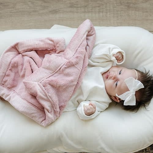 SARANONI Security Blankets for Babies Super Soft Boutique Quality Lush Luxury Baby Blanket (Mini 15" x 20", Ballet Slipper Pink)