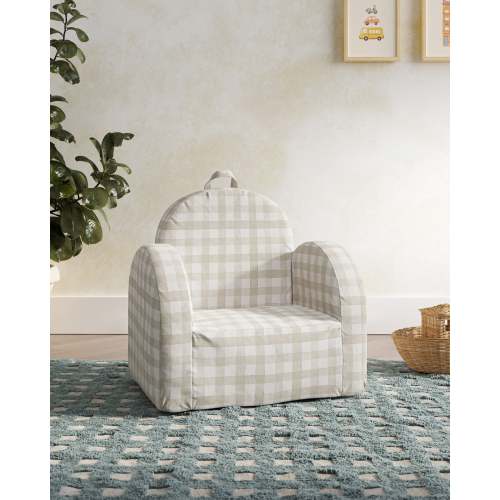 The Hop Mini Chair in Twill - Sand Gingham