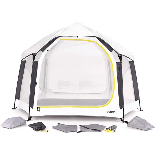 Veer Basecamp | JPMA Certified Portable Pop Up Play Yard/Play Pen for Babies, Toddlers and Kids | Indoor and Outdoor Use | Shade Canopy | Keeps Bugs Out | Playard Safety Certified