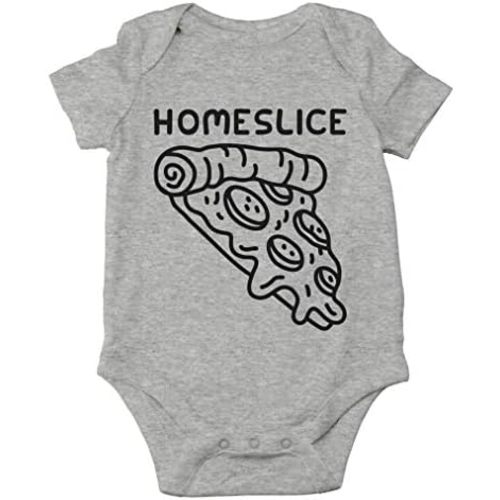 AW Fashions Homeslice Baby Bodysuit Funny Newborn Boy Outfits Cute Comfy Adorable Girl Romper Clothes