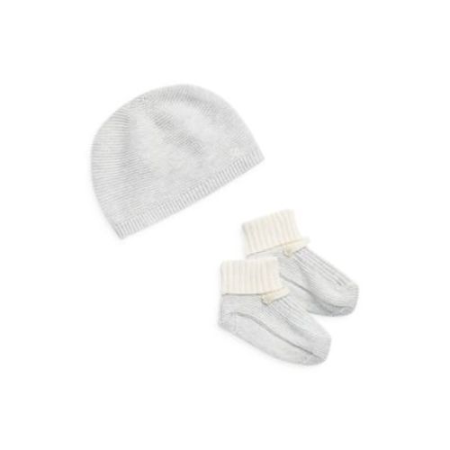 Ralph Lauren Unisex Organic Cotton Hat & Booties Set - Baby
