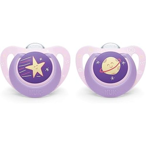 NUK Orthodontic Pacifiers, 0-6 Months, 2 Pack