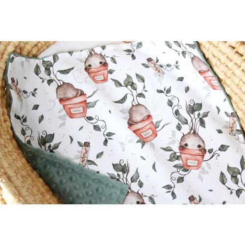 Little Mandrake Baby Blanket, Personalized Magic Blanket, Plants Minky Lovey, Wizard Baby Shower, Magical Nursery Bedding, Botanical Throw
