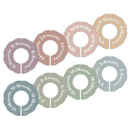 LEMBANG Baby Clothes Dividers for Closet,Clothes Organizer for Boy & Girl Nursery,from Newborn to 24 Months.