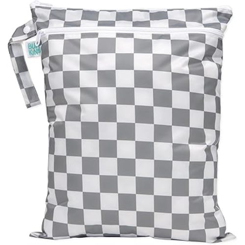 Bumkins Waterproof Wet Dry Bag for Baby, Travel, Swim Suit, Cloth Diapers, Pump Parts, Pool, Gym Clothes, Toiletry, Strap to Stroller, Daycare, Zip Reusable Bag, Wetdry Packing Pouch