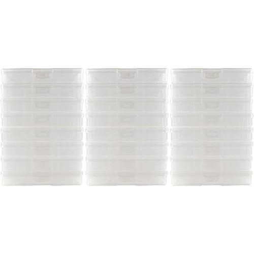 novelinks Photo Case 4" x 6" Photo Storage Boxes - Photo Organizer Cases Photo Keeper Picture Storage Containers Box for Photos - 24 PACK (Clear)