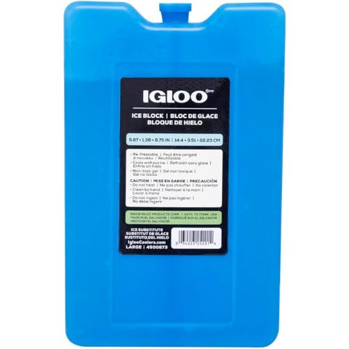 Igloo Ice Blocks, Reusable Ice Packs for Coolers, Long Lasting Cold Freezer Packs, Cold Packs for Coolers, Lunch Bags, Lunch Boxes, Camping, Fishing, Road Trips