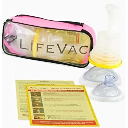 LifeVac Pink Travel Kit - Choking Rescue Device, Portable Suction Rescue Device First Aid Kit for Kids and Adults, Portable Airway Suction Device for Children and Adults…