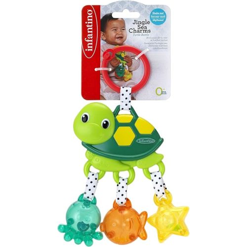 Infantino Jingle Sea Charms Turtle Rattle