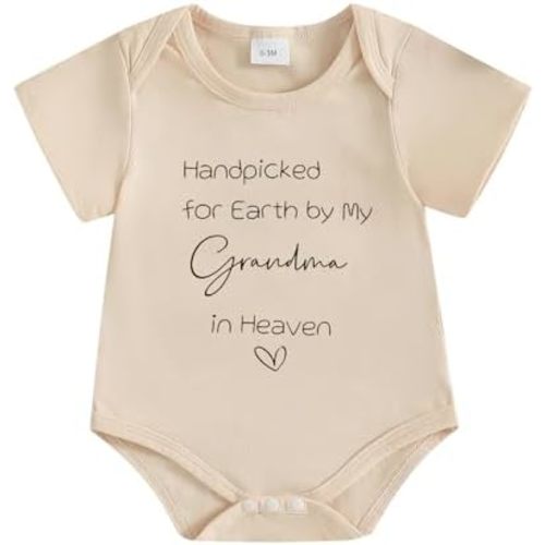 Merqwadd New Baby Announcement Bodysuit Handpicked for Earth Pregnancy Announcement for Family