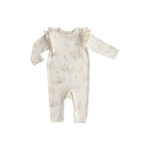 Baby Flower Patch Organic Cotton Romper, 3-6M, Flower Patch
