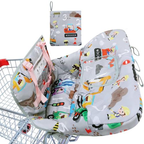 Shopping Cart Cover for Baby, Cotton Cart Cover for Babies, Soft High Chair Cover Grocery Cart Cover for Baby Boy and Baby Girl, Portable Toddler Infant Highchair Cover for Restaurants