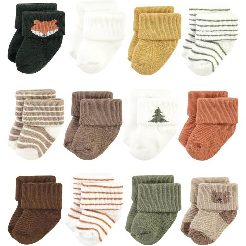 Hudson Baby Baby Girls' Cotton Rich Newborn and Terry Socks