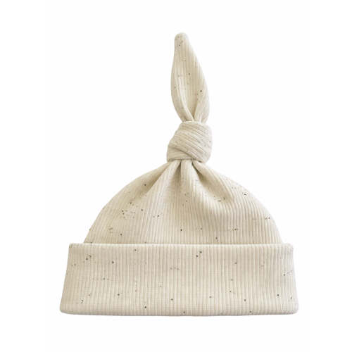 Cream Speckle / Organic Ribbed Beanie