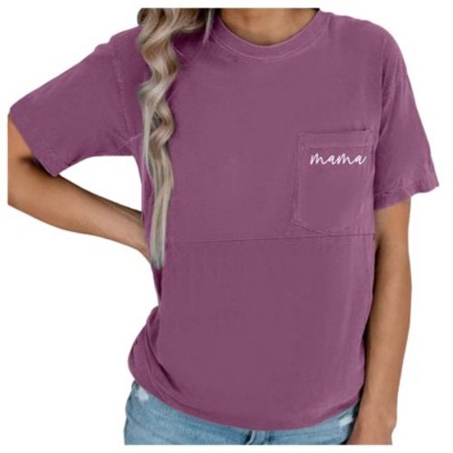 UFOUND Comfort Breastfeeding T-Shirts For Women Mama Zipper Nursing Tops Maternity Distressed Pregnancy Tee With Pocket