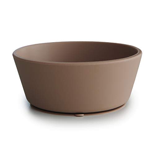 mushie Silicone Suction Bowl | BPA-Free Non-Slip Design (Stone)