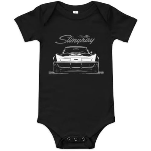 1969 Sports Car C3 Stingray Onesie for Little Vette Lovers Baby one Piece